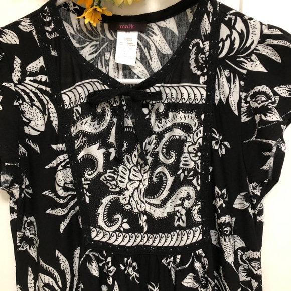 NWOT - Black & White Patterned Dress/Tunic - Picture 5 of 11